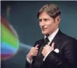  ??  ?? Crispin Glover plays the enigmatic, heightened-reality New God known as Mr. World.