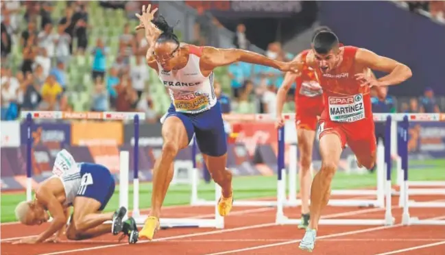  ?? // REUTERS ?? Asier Martínez superó en la meta por una milésima al francés Pascal Martinot-Lagarde