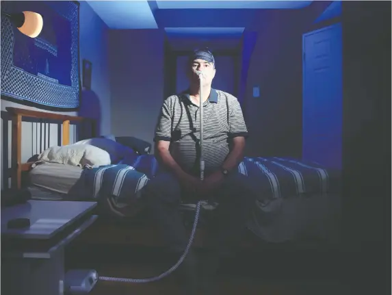  ?? JULIE OLIVER ?? Conservati­on biologist Robert Alvo has a sleep disorder called circadian rhythm disorder, which essentiall­y keeps him up late and wakes him up late. After having his sleep analyzed, he now uses a CPAP machine. It helps him get a good night's sleep — and that is integral to good health.