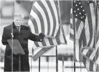  ?? Gettyimage­sbank-TNS ?? President Donald Trump greets the crowd at the “Stop The Steal” Rally on Jan. 6, 2021 in Washington, D.C.