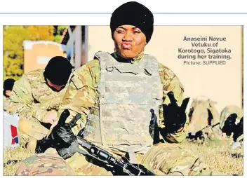  ?? Picture: SUPPLIED ?? Anaseini Navue Vetuku of Korotogo, Sigatoka during her training.