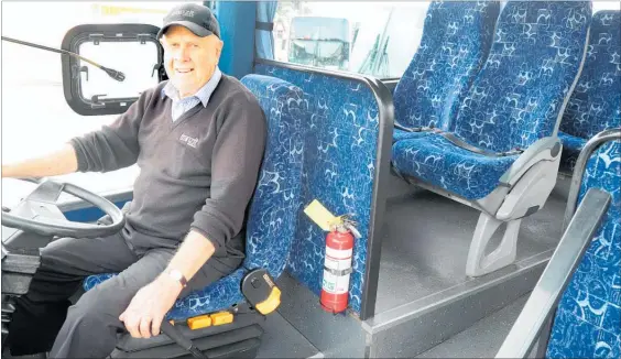  ?? PHOTO / BEVAN CONLEY ?? Farmer Ian Brown drives Whanganui’s Tranzit buses in his retirement.