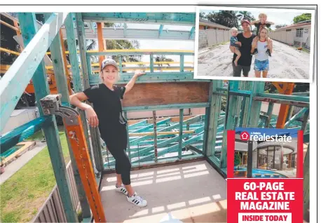  ??  ?? Channel 7 presenter Liz Cantor and (inset) with husband Ryan Lysaught and their sons Kit (right) and Fin.