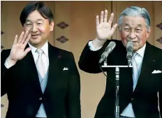  ?? DR ?? Naruhito sucede ao pai que abdica por problemas de saúde