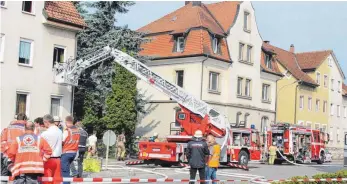  ?? FOTO: KORNELIA HÖRBURGER ?? Die Feuerwehr hatte den Brand schnell im Griff.