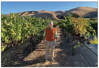  ?? AP/TERRY CHEA ?? Eric Wente, chairman of Livermore, Calif.-based Wente Vineyards, walks his property recently. His business is one of the first U.S. winemakers to export to China 25 years ago.