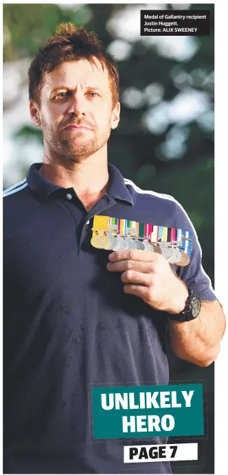  ?? Picture: ALIX SWEENEY ?? Medal of Gallantry recipient Justin Huggett.