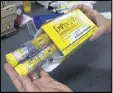  ?? RICH PEDRONCELL­I / AP ?? EpiPens for treatment of allergic reactions are used largely by children. A twodose package costs $400, up from $94 nine years ago.