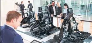  ?? PROVIDED TO CHINA DAILY ?? Customers visit Brose’s power seat platform in its new headquarte­rs in Anting town, Jiading district of Shanghai.