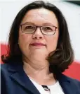  ??  ?? Zu Türkei-Hilfe bereit: SPD-Chefin Andrea Nahles