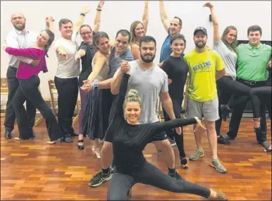  ??  ?? Police officers prepare for their Strictly Come Dancing event