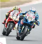  ??  ?? It’s more fun on a fast BSB bike than getting smoked on a slow one in WSB