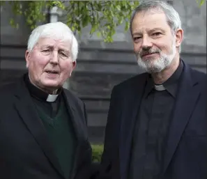  ??  ?? Bishop Jones pictured in 2014 with the then Bishop elect of Elphin, Kevin Doran.