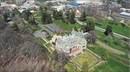  ?? Patrick Sikes / For Hearst Connecticu­t Media ?? A drone view over Fairfield University.