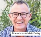  ??  ?? Brains boss Alistair Darby