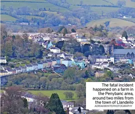  ?? ADRIANWHIT­EPHOTOGRAP­HY ?? The fatal incident happened on a farm in the Penybanc area, around two miles from the town of Llandeilo