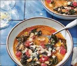  ?? COURTESY OF LAUREN VIED ALLEN ?? Tomato and Greens Minestrone owes its velvety consistenc­y and extra layer of umami flavor to a stock made by simmering Parmesan rinds saved in the freezer.