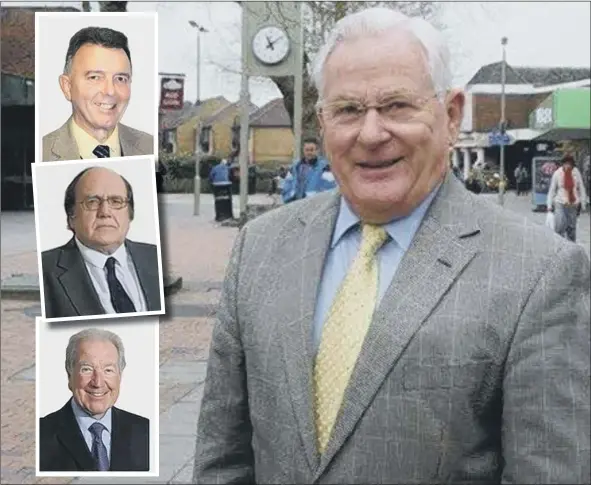  ?? ?? ‘FATHER OF THE COUNCIL’ Cllr Roger Price and, inset, from top: Cllr Jim Forrest, Cllr Peter Davies and Cllr Trevor Cartwright