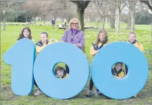  ??  ?? Faith Brock, Chloe Caffrey, Catherine Burchell, Angie Wojnar (Greystones Brownie Leader), Alannah Achill, Chloe Hughes and Ruth Ferns-Kelly.