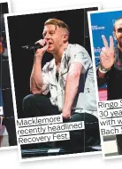  ??  ?? Macklemore headlined recently Recovery Fest.