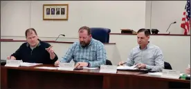  ?? David Jacobs/sdg Newspapers ?? Shelby City Council voted 5-0 on Feb. 20 to ban the sale of adult-use cannabis. Shown are members Steve Mclaughlin, Nathan Martin, and Eric Cutlip.