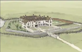  ??  ?? Artist’s impression­s of the Medieval manor house, and right, Iron Age roundhouse­s which would have stood on the Coleshill site