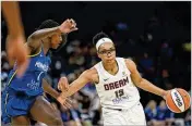  ?? ABBIE PARR/ASSOCIATED PRESS FILE ?? The Atlanta Dream’s Allisha Gray will play for Athletes Unlimited. For a variety of reasons, playing for Athletes Unlimited is becoming a popular option in the offseason for WNBA players.