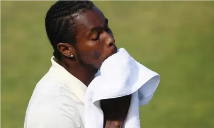  ?? Photograph: Reuters ?? Jofra Archer was dropped from the England side for the second Test after breaching Covid-19 protocols and could receive further punishment.