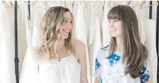  ??  ?? Sarah Frood and Emily Milardo of the new Gastown boutique Union Bridal.