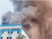  ??  ?? Smoke billowing out of NTPC’s Unchahar Power Plant, in Raebareli district on Wednesday.