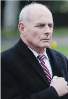  ?? AP ?? White House Chief of Staff John Kelly, seen here at an Armistice ceremony, is also rumoured to be on the way out.