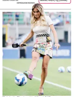  ??  ?? Diletta Leotta, 30 anni, uno dei volti femminili di Dazn