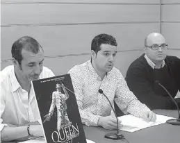  ?? NADAL ESCRIG ?? Héctor Olaria, de BeMusic, con el edil Asensio Blaya y Miguel Manuel.