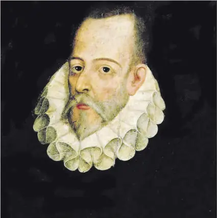  ?? ?? Supuesto retrato de Cervantes atribuido a Juan de Jáuregui, que se encuentra en la Real Academia Española.