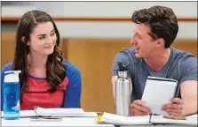  ?? PHOTO BY DIANE SOBOLEWSKI ?? Samantha Bruce, who plays Laurey, and Rhett Guter, as Curly, rehearse “Oklahoma!”