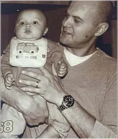  ??  ?? Tristan aged one at his naming day party with his father Andrew