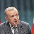  ?? FOTO: AFP ?? Der türkische Präsident Recep Tayyip Erdogan mag deftige Rhetorik – außer, sie ist gegen ihn gerichtet.