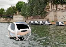  ??  ?? Paris flying river taxis - the next big thing in Paris.