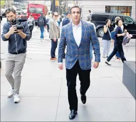  ?? Yana Paskova Getty Images ?? MICHAEL COHEN faces an investigat­ion into “criminal conduct that largely centers on his personal business dealings,” according to court filings.