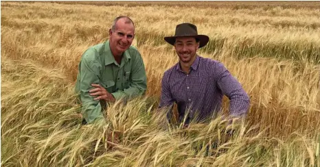  ?? PHOTO: CONTRIBUTE­D ?? INFO SESSION: Senior agronomist Paul McIntosh and Dr Lee Hickey from the Queensland Alliance for Agricultur­e and Food Innovation will be at the upcoming Riders of the Storm Cropping and Resistance Forum.