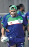  ?? PHOTO: GETTY IMAGES ?? Injury cloud . . . Blake Green during a Warriors NRL training session at Mount Smart Stadium last week.