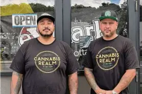  ?? ?? Eyasser Noboa, left, and Jesus Fontanez are business partners who received one of the first cannabis licenses in the Mid-Hudson region. They hope to open a dispensary in White Plains by the end of the year.