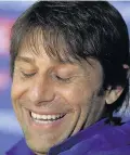  ??  ?? HAPPY TO STAY Blues boss Conte