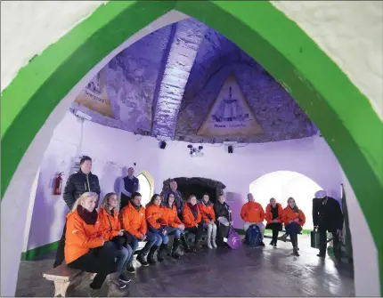  ??  ?? Visiting tourism buyers at Hook Lighthouse with Shane Raftery, Fáilte Ireland.