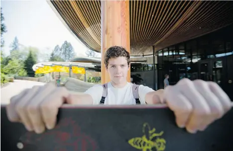  ?? MARK YUEN/VANCOUVER SUN ?? Jack Seaberry, 16, who will be graduating from Eric Hamber secondary, says the majority of what he learned in high school was social skills.