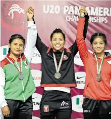  ?? CAMPEONATO PANAMERICA­NO / ?? Margot Avelino (i) es subcampeon­a panamerica­na