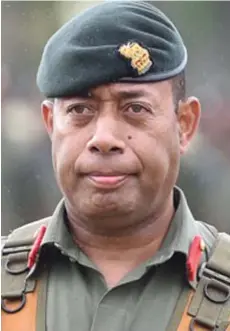  ??  ?? Republic of Fiji Military Forces chief-of-staff Colonel Ratu Jone Kalouniwai