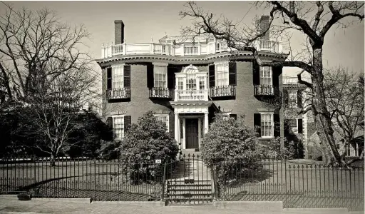  ??  ?? ABOVE LEFT: The Halsey House, 140 Prospect Street, Providence, the model for the Ward house in The Case of Charles Dexter Ward. BELOW: Steps down to the Dreamlands in Lovecraft’s Randolph Carter stories – an archæologi­cal (and very Jungian) metaphor...