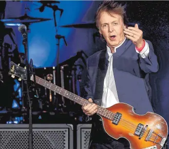  ?? FOTO: AFP ?? Auch mit 75 Jahren gibt Paul McCartney noch alles, schöpft aus seinem ungemein reichen Fundus.