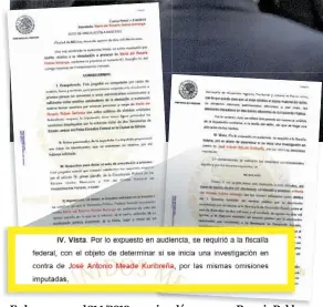  ??  ?? En la causa penal 314/2019, que vinculó a proceso a Rosario Robles, el juez pidió a FGR determinar si investigar­á a José Antonio Meade.